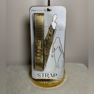 Prime Connect Gold Metallic Crossbody Phone Strap NEW